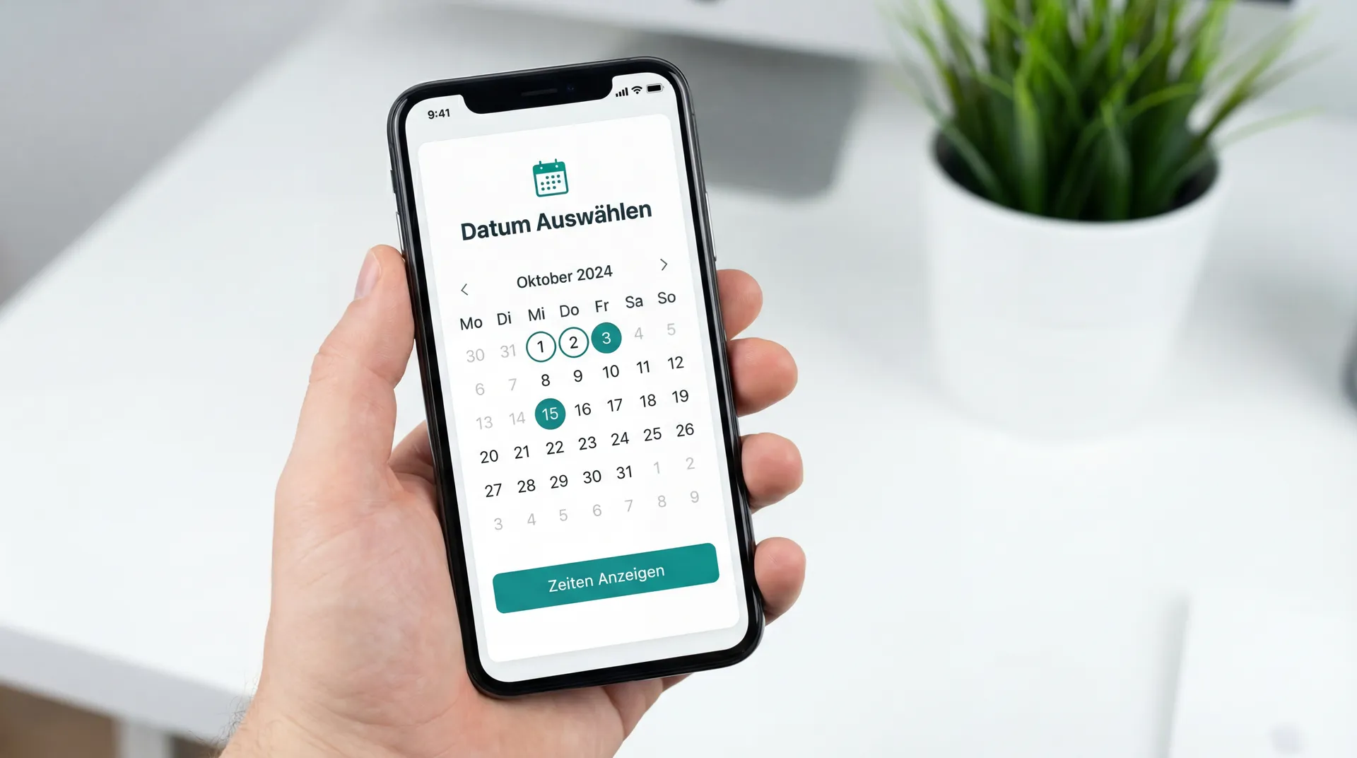 Mobile App Calendar Dashboard and User Interface