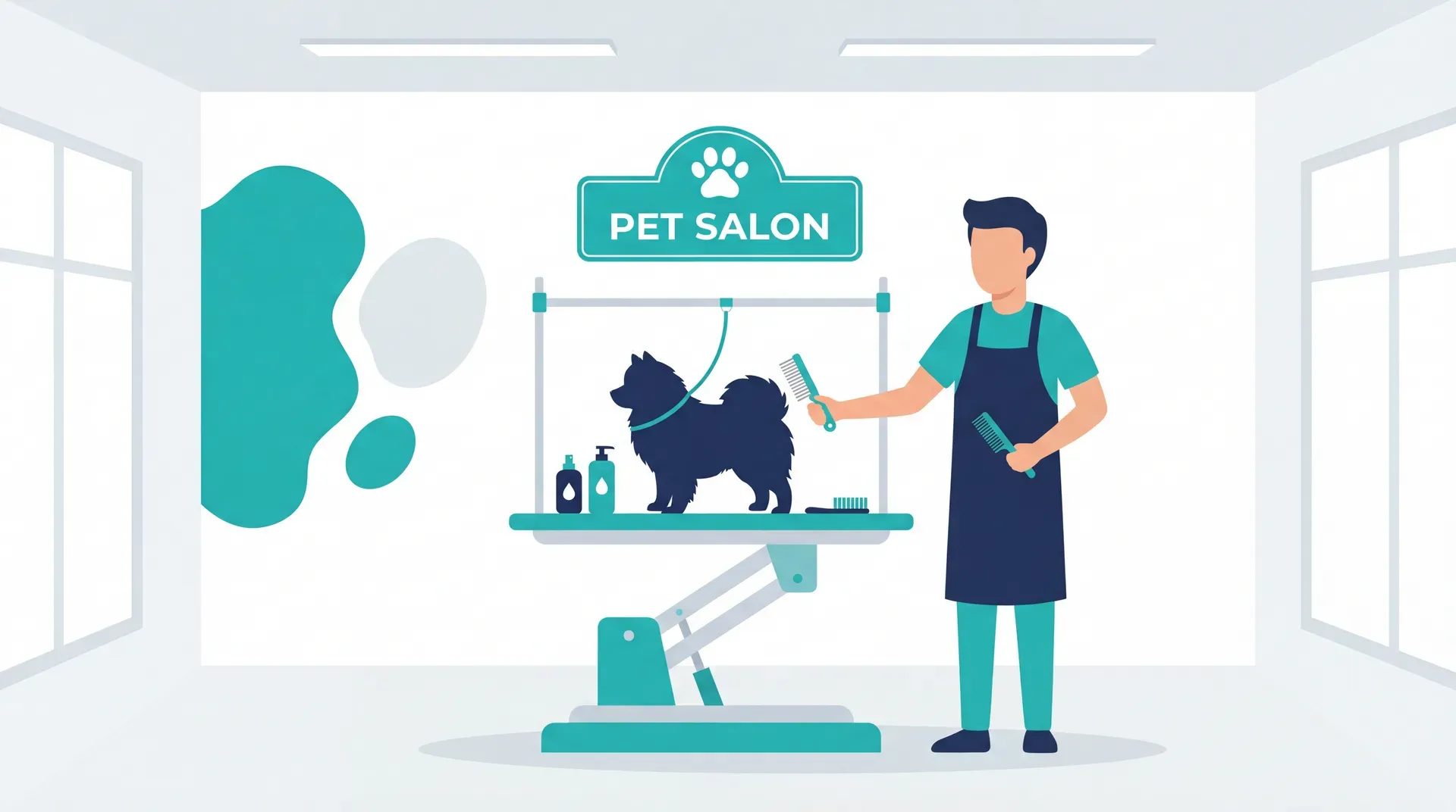 Professionelle Tierpflege im Hundesalon